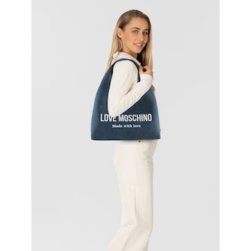 Love Moschino Schultertasche 'Denim Signature' in Blau