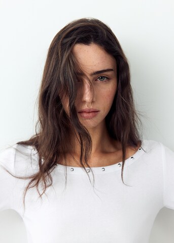 T-shirt 'NIEVE' MANGO TEEN en blanc