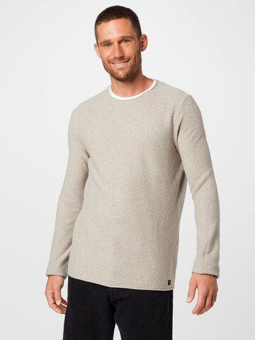 TOM TAILOR DENIM Sweater in Grey: front