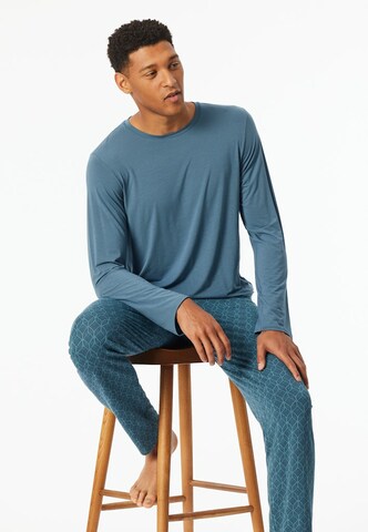 SCHIESSER Pajamas long in Blue