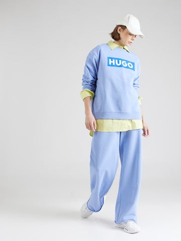 HUGO Loosefit Broek in Blauw