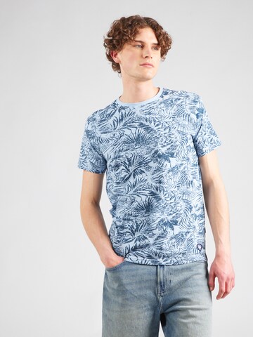 INDICODE JEANS Shirt 'Palme' in Blauw: voorkant
