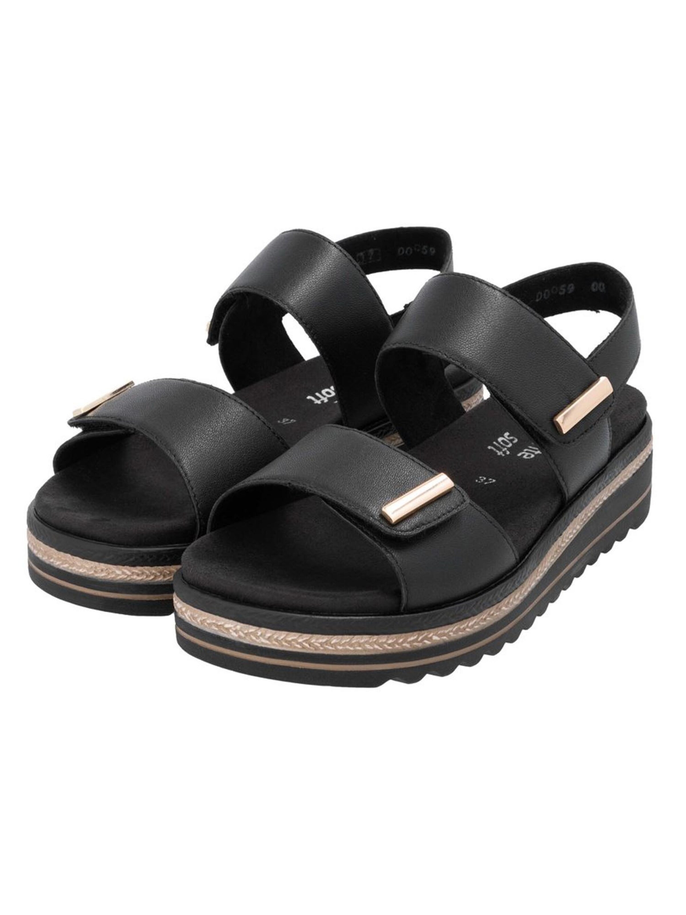 REMONTE Sandale 'Basic'‌‌‌‌ in Schwarz