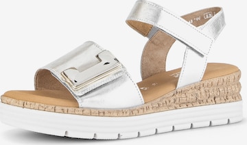 Sandales GABOR en argent : devant