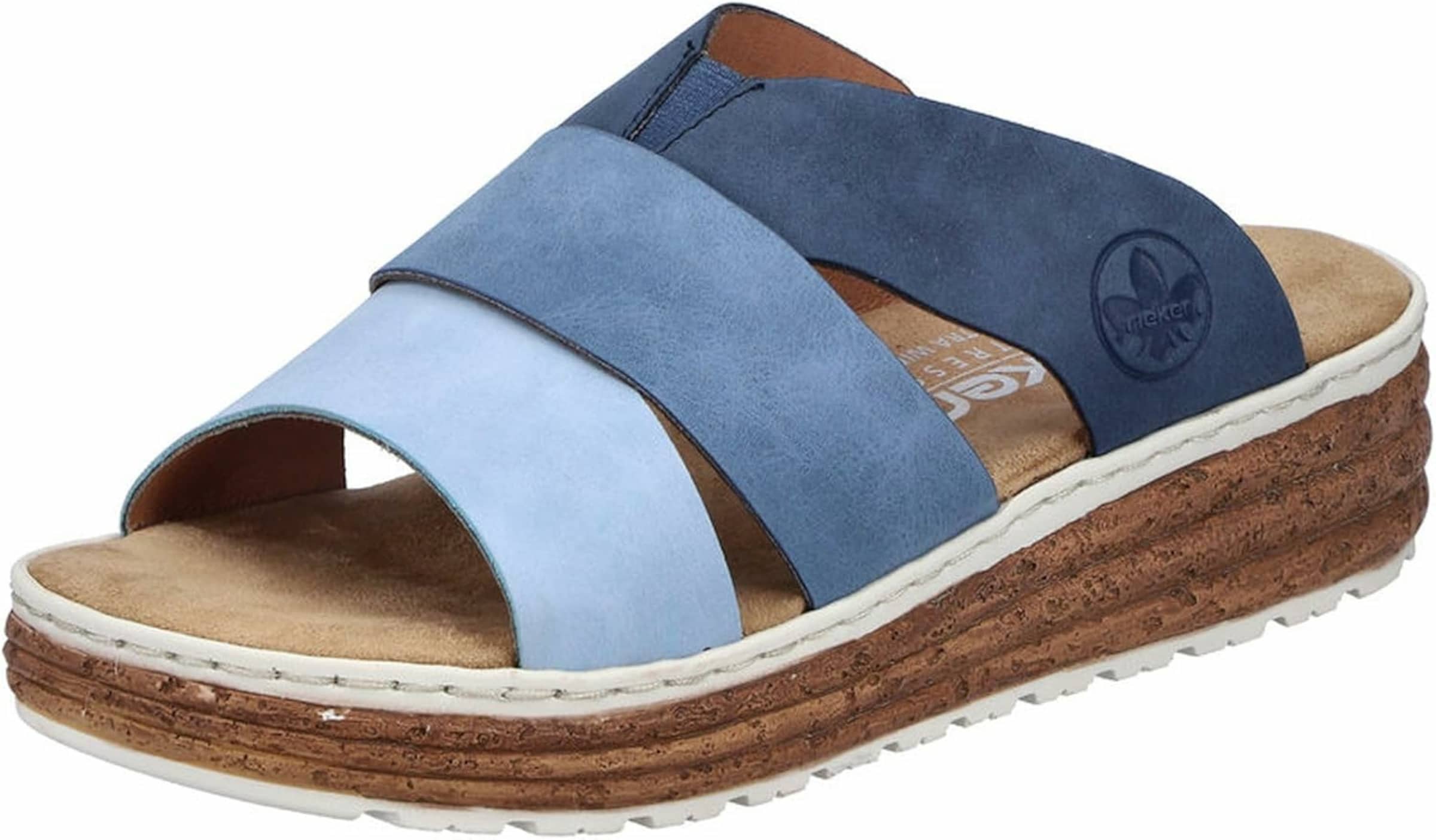 Rieker Pantolette in Blau: Vorderseite