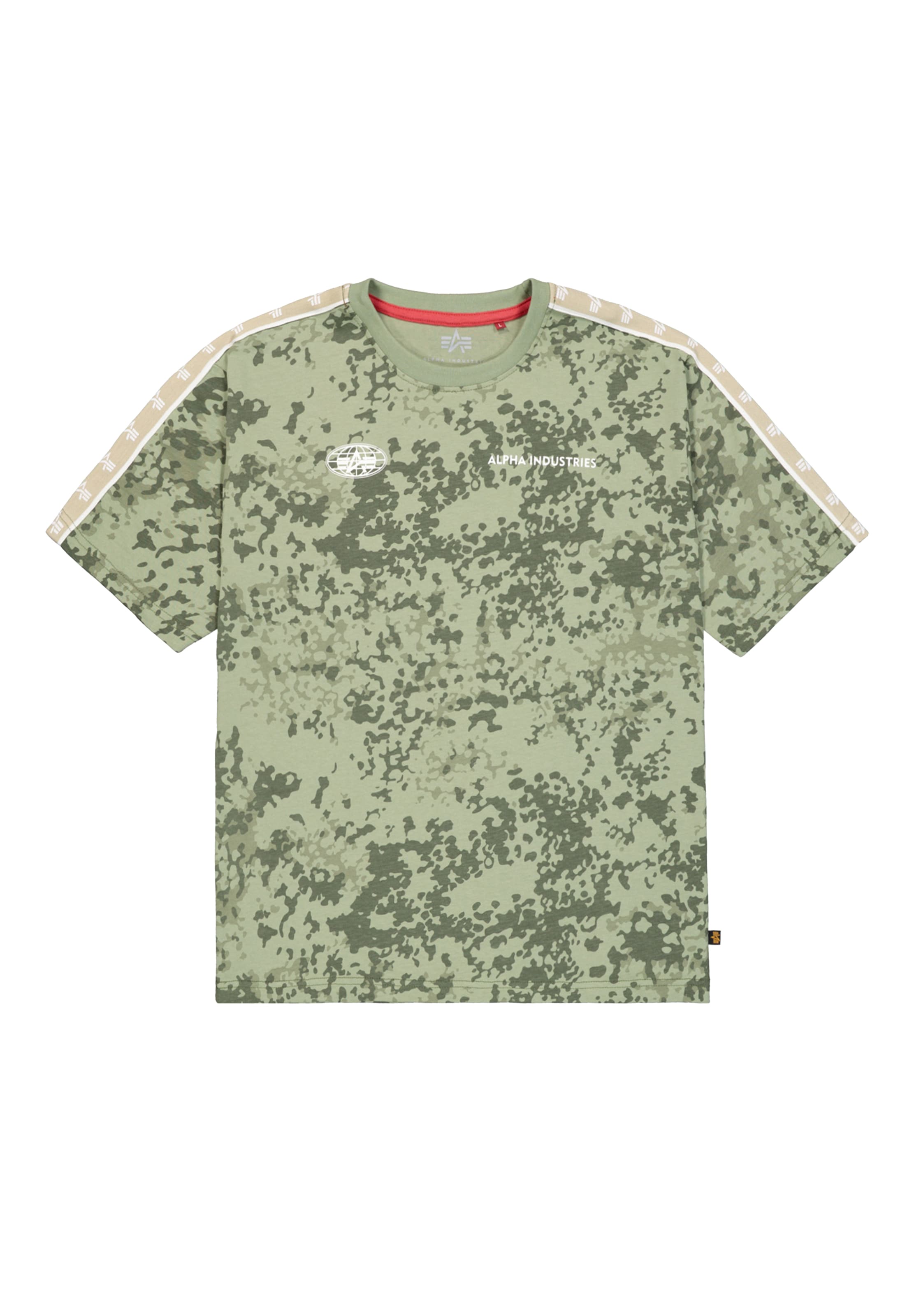 ALPHA INDUSTRIES Тениска в зелено: отпред