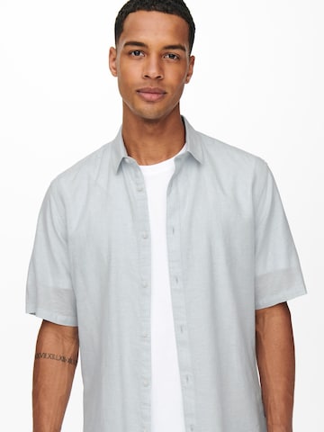 Only & Sons Slim fit Πουκάμισο 'Caiden' σε μπλε