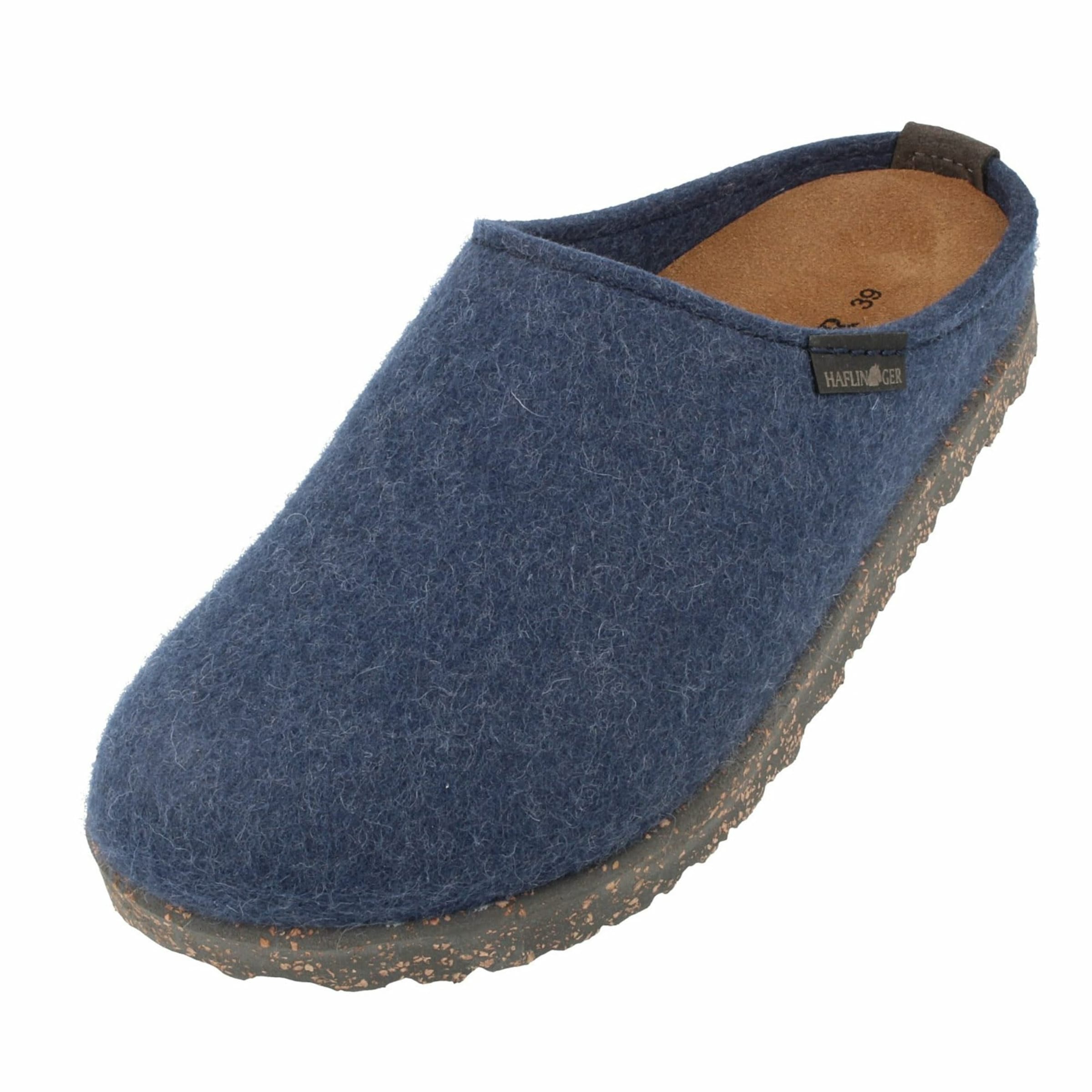 HAFLINGER Hausschuh in Blau: Vorderseite