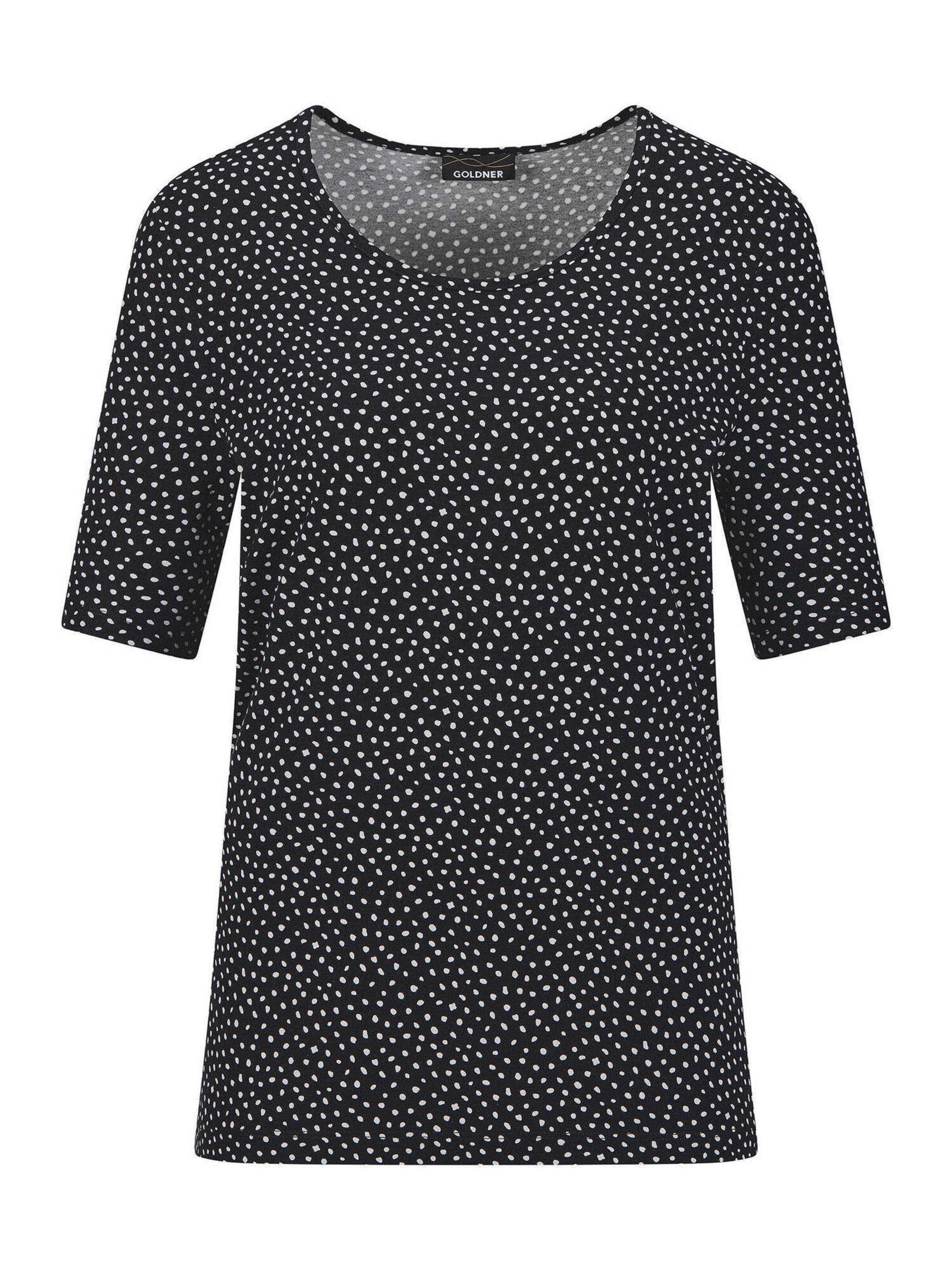 Goldner Shirt in de kleur Zwart / Wit, Productweergave