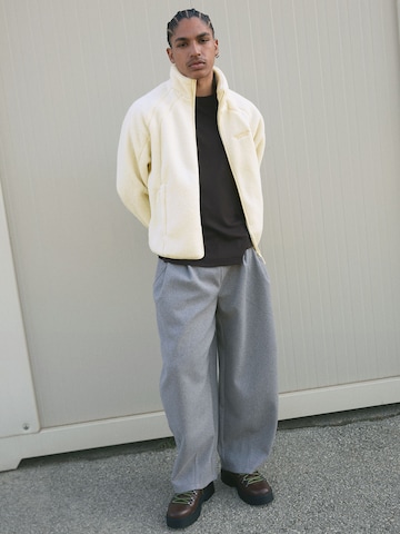 Bershka Fleece Jacket in Beige