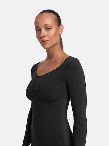 cfab (formerly creamy fabrics) - Body moldeador 'Bodysuit Sculpting Shapewear Longsleeve mit String' en negro