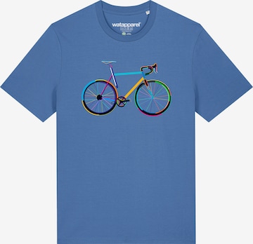 Watapparel T-Shirt ' Fahrrad by night ' in Blau: Vorderseite