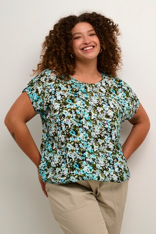 Camicia da donna 'Ami' di KAFFE CURVE in blu: frontale