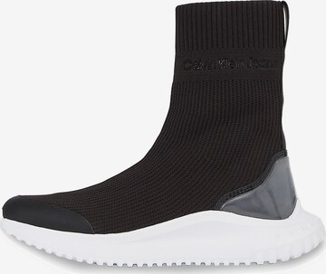 Calvin Klein Jeans High-Top Sneakers in Black: front