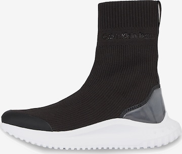 Sneaker înalt de la Calvin Klein Jeans pe negru: față