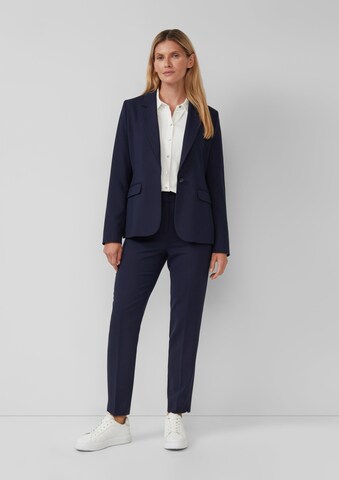 s.Oliver BLACK LABEL Tapered Bügelfaltenhose 'Sue' in Blau