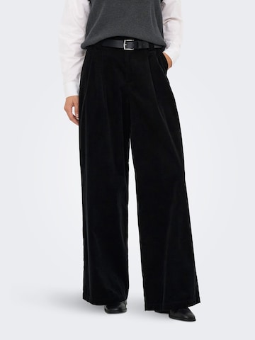 Loosefit Pantalon à pince 'ONLSVEA-NESSA' ONLY en noir : devant