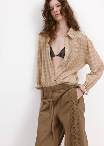 MANGO Дънки Tapered Leg Панталон 'Paola' в зелено