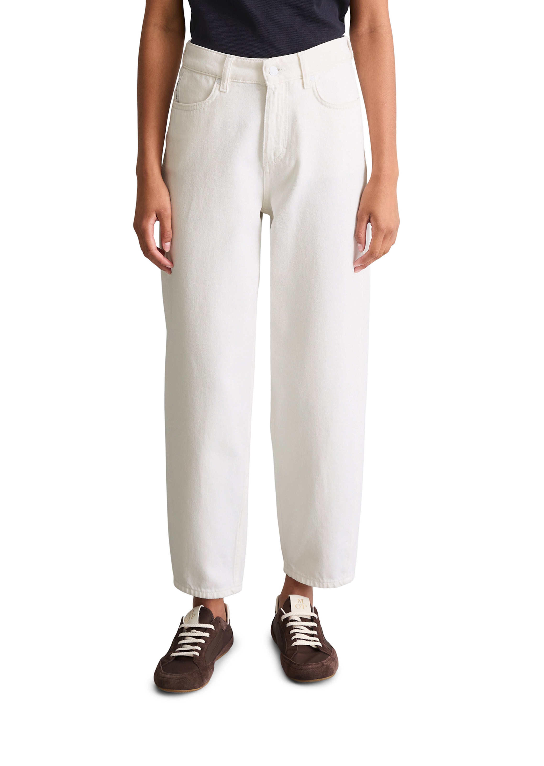 Marc O'Polo DENIM Barrel Jeans 'Stine' in Weiß: Vorderseite