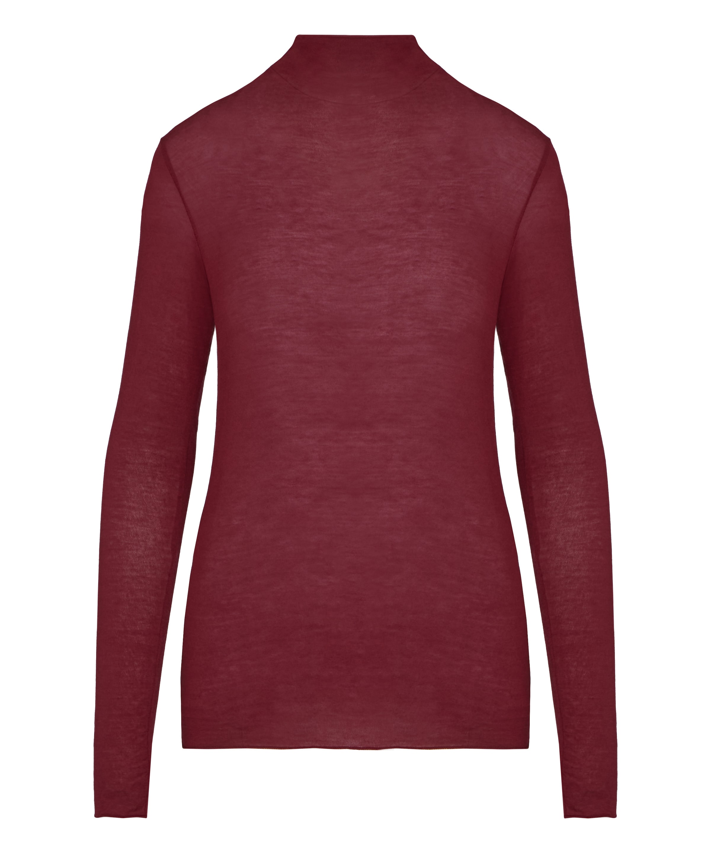 Hunkemöller Slaapshirt 'Turleneck Cashmere' in Rood: voorkant
