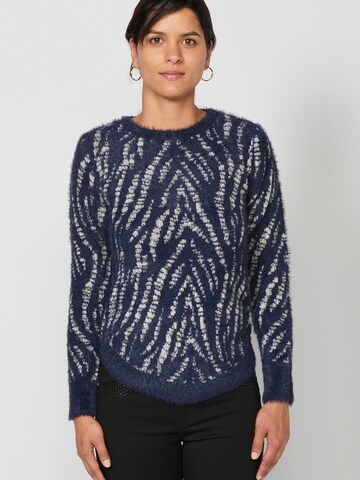 Pull-over KOROSHI en bleu : devant