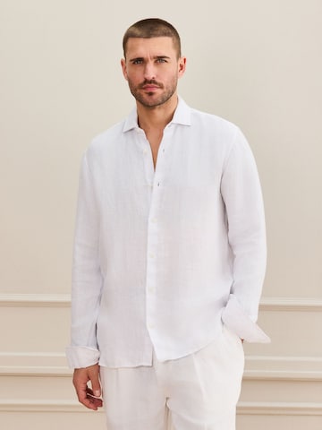 Next Regular fit Button Up Shirt 'Signature' in White: front
