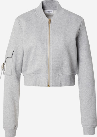 Hoermanseder - Sudadera con cremallera en gris: frente