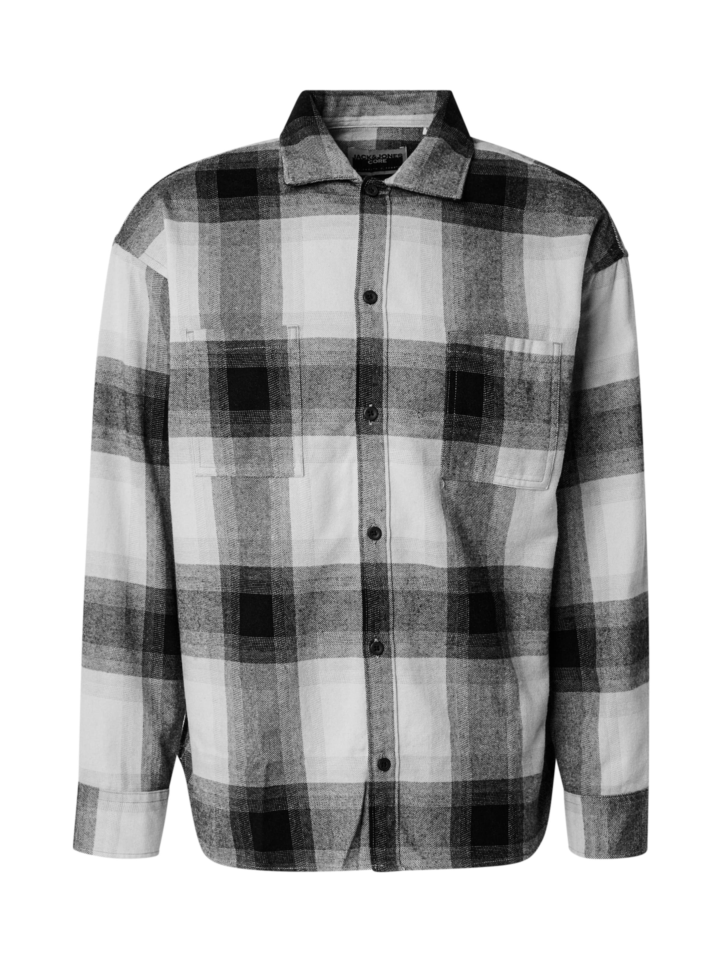 JACK & JONES Риза 'JCOREFLEX DARREN' в сиво: отпред