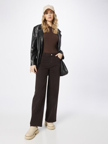 Wide Leg Jean TAIFUN en marron