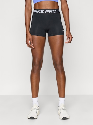 NIKE Skinny Sportshorts  'PRO 365' in Schwarz: Vorderseite