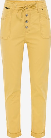 CIPO & BAXX Pants in Yellow: front