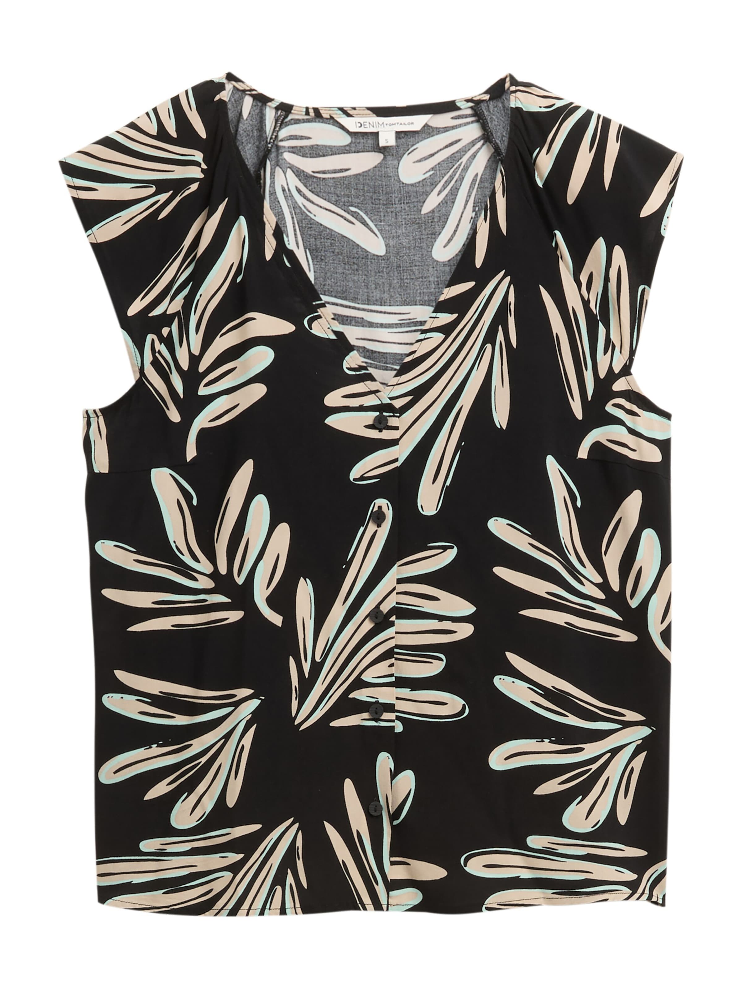 TOM TAILOR DENIM Blouse in Black: front