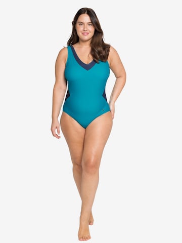 SHEEGO Bralette Swimsuit in Blue