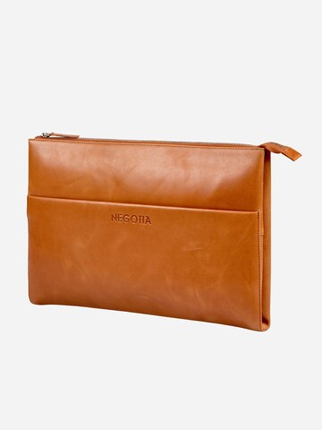 NEGOTIA Leather Laptop Bag 'Alpha 14 inch' in Brown