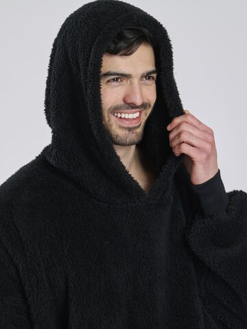 Loungeable Long Bathrobe in Black