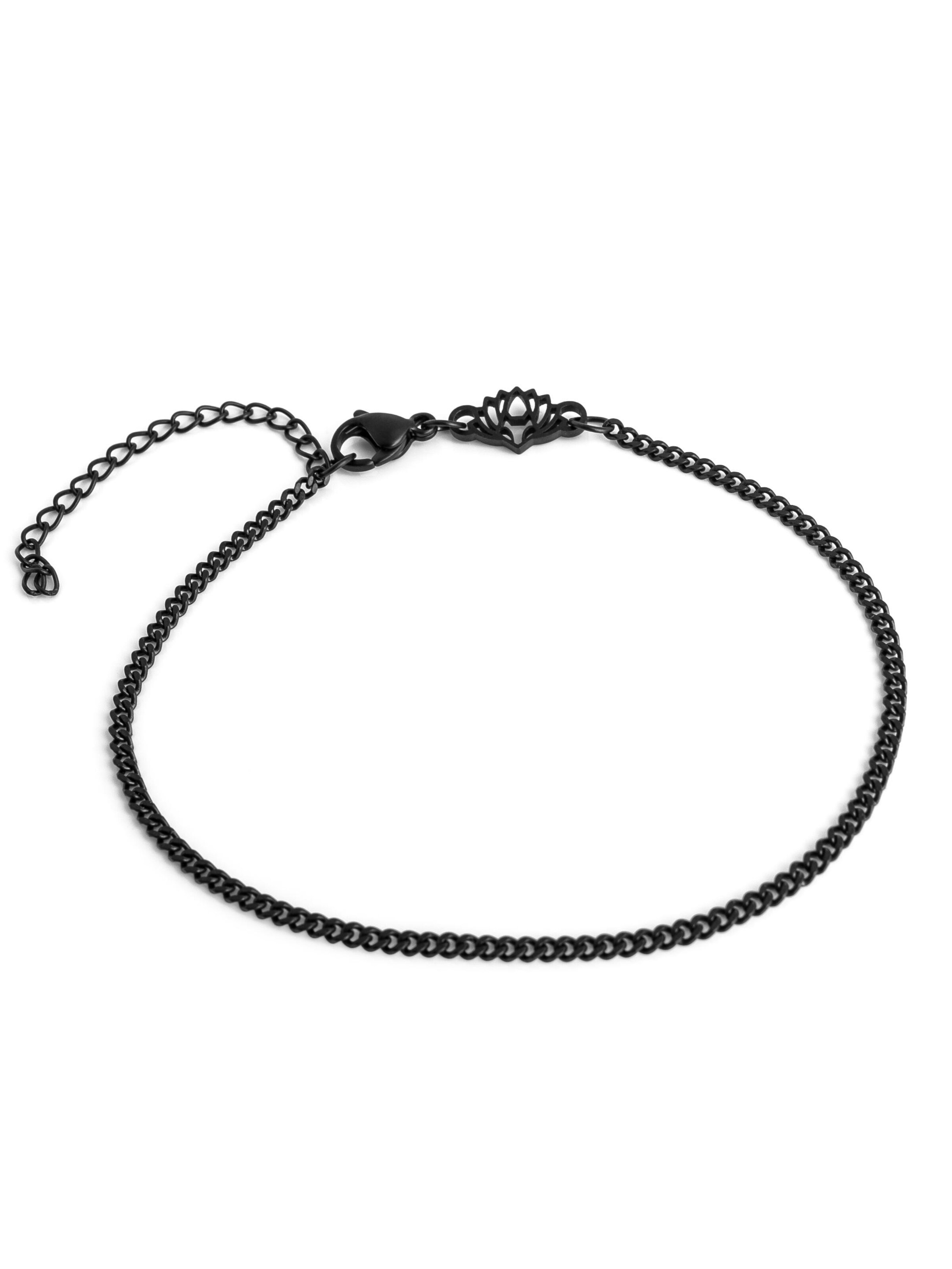 Akitsune Bracelet 'Cuban' in Black: front