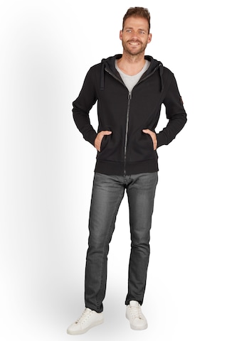 Steffen Klein Zip-Up Hoodie in Black