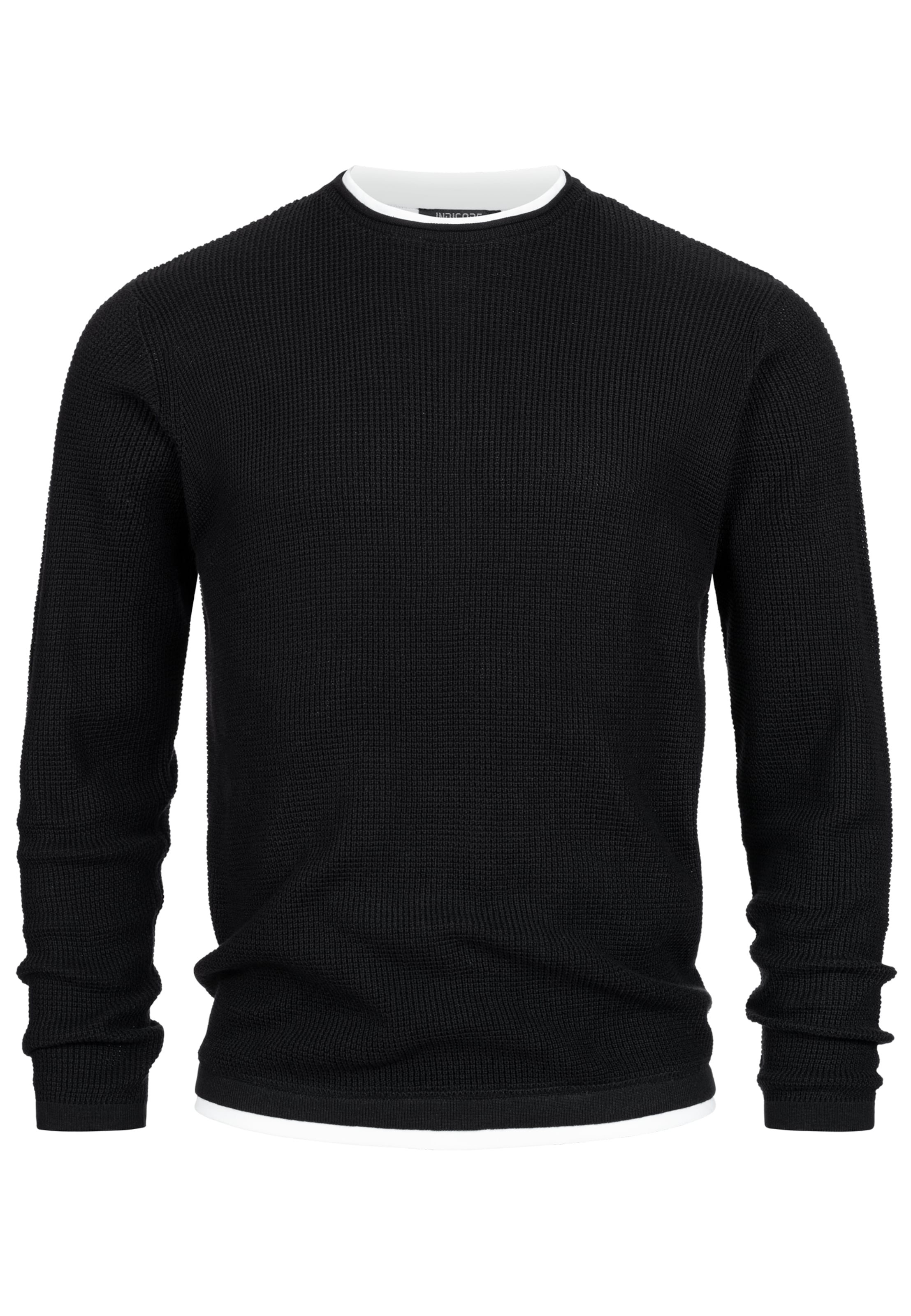 INDICODE JEANS Sweater 'Villads' in Black: front