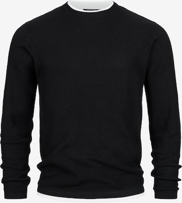 Pull-over 'Villads' INDICODE JEANS en noir : devant
