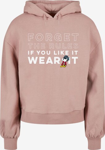 Sweat-shirt 'Peanuts - If you like it wear it' Merchcode en rose : devant