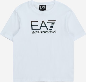 EA7 Emporio Armani Тениска в бяло: отпред