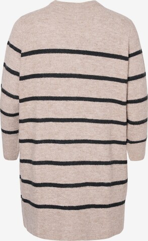 Zizzi Knit Cardigan 'SANDIE' in Beige