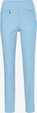 Coupe slim Pantalon 'Louisa' Goldner en bleu : devant