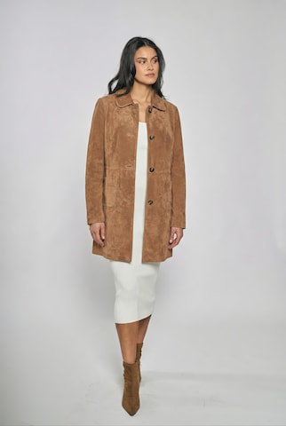 Palton de primăvară-toamnă ' Lederjacke ' de la FREAKY NATION pe maro