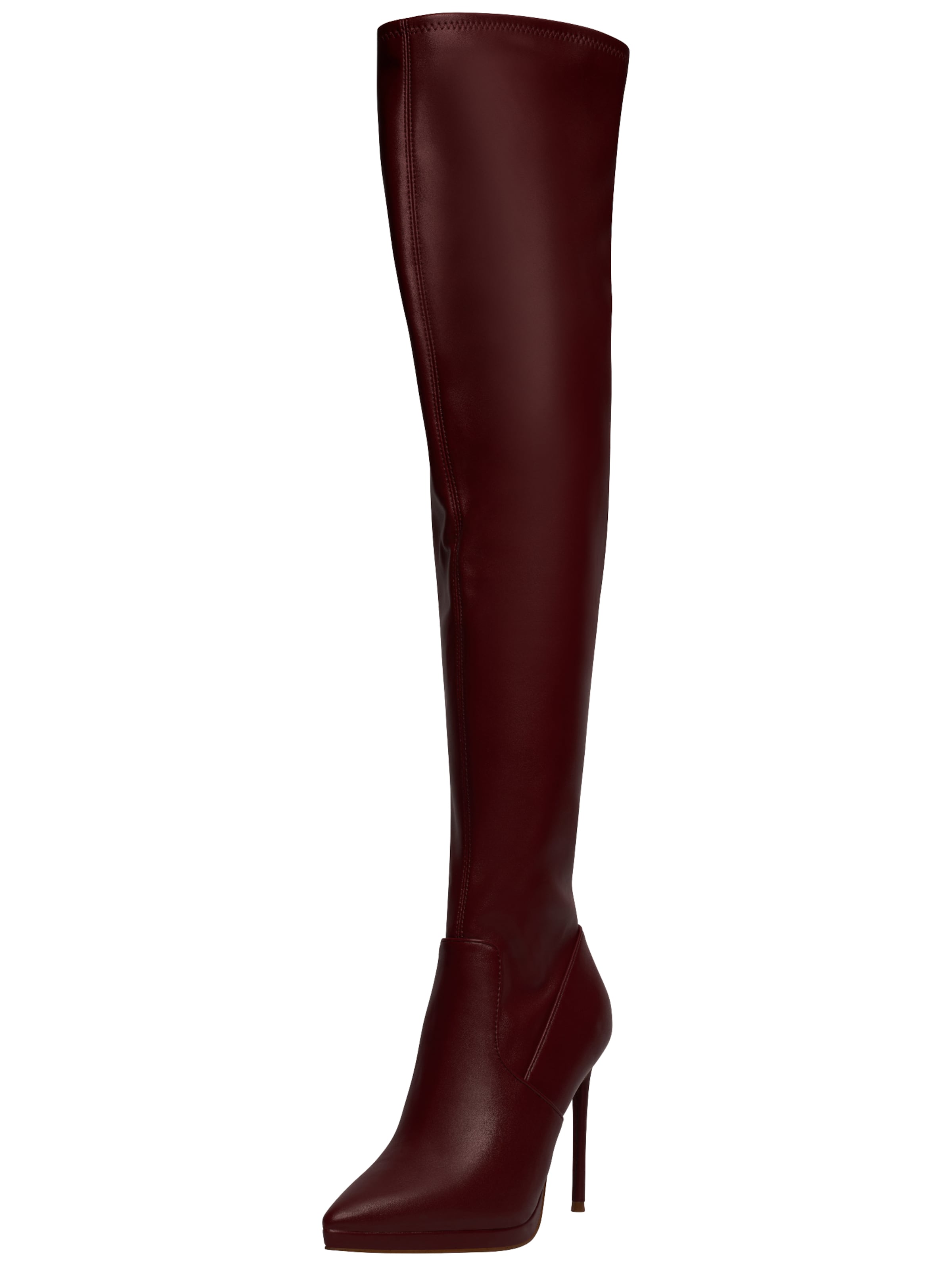 STEVE MADDEN Overknee laarzen in Rood: voorkant