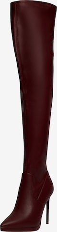 STEVE MADDEN Over the Knee Boots in Red: front