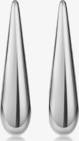Boucles d'oreilles 'LAREA' Cala Rose en argent : devant