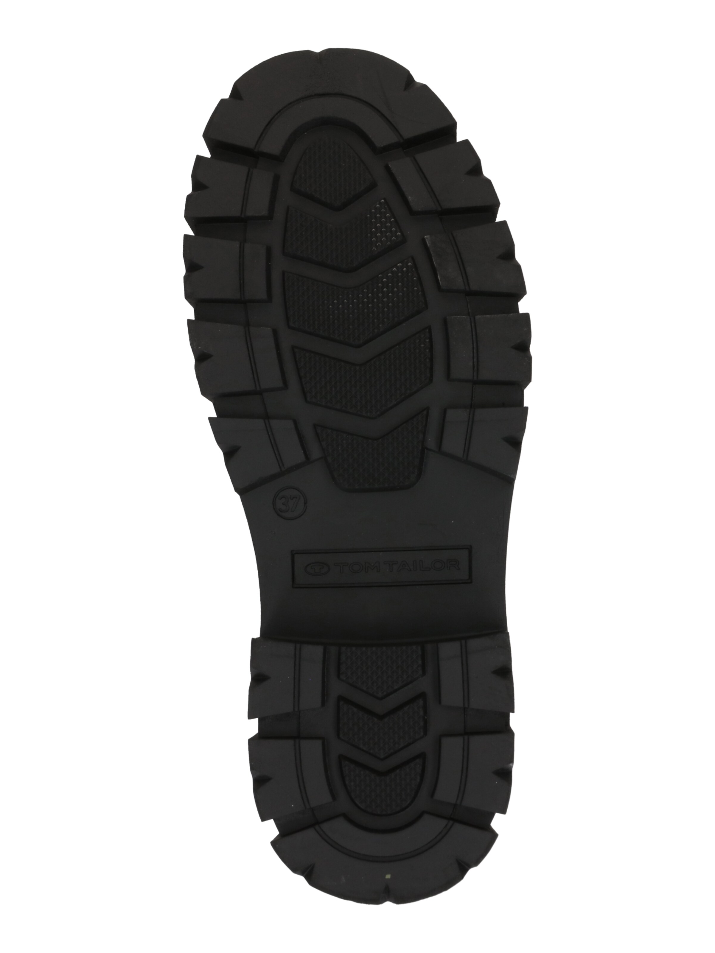 TOM TAILOR Μποτάκι με κορδόνια σε μαύρο