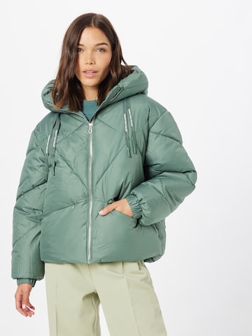 TOM TAILOR DENIM Winter Jacket in Green: front