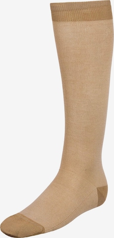 Chaussettes Boggi Milano en beige : devant